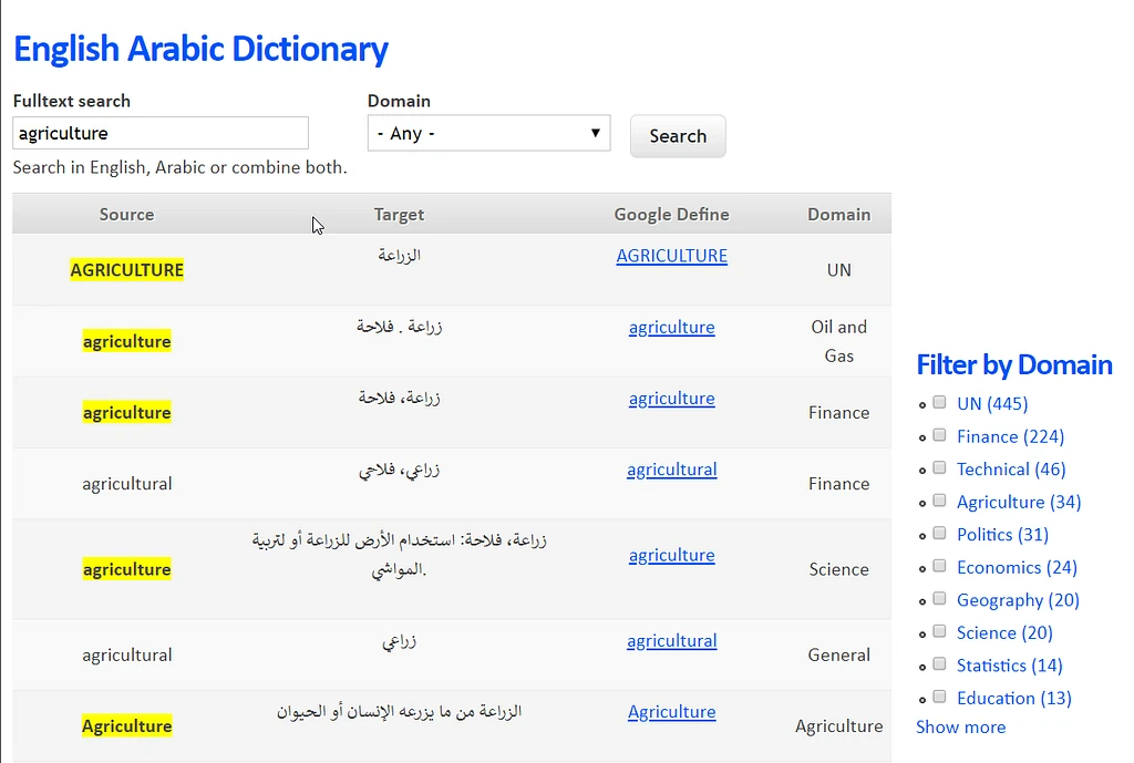 Original search example 1